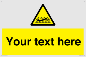 Custom Warning strong river flows